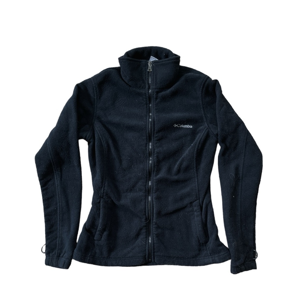 COLUMBIA women’s black fitted zip-up fleece